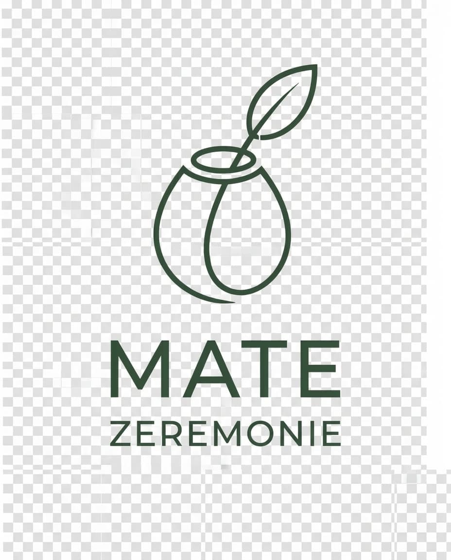 Mate-Zeremonie, Logo mit stilisierter Kalebasse und Blatt